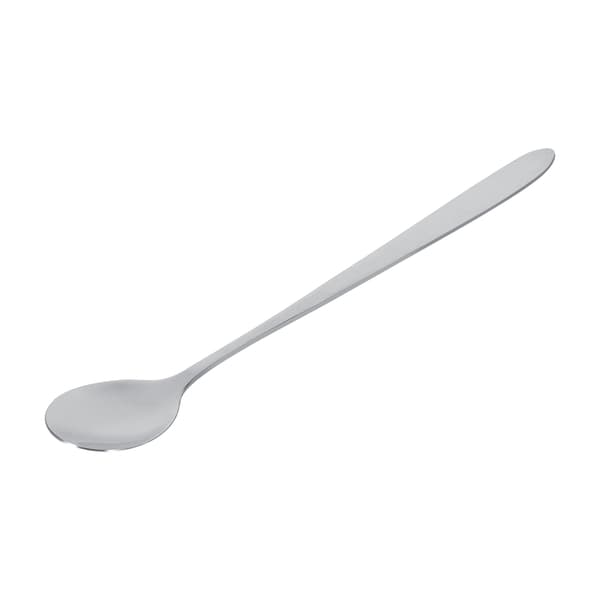 6 stk. stilfulde langskaftede latte-is-sundae-kaffe-suppe-teskeer i rustfrit stål, nye