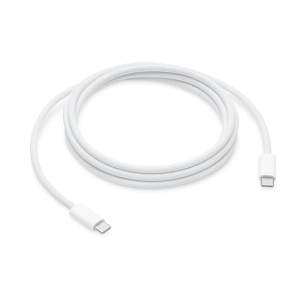 Til Apple 60W USB-C Vævet Opladerkabel 1m Bulk - Hvid[ht]