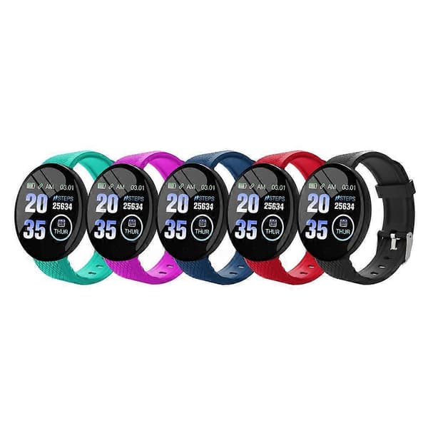 D18 1,3\" Vandtæt Smartwatch: Puls, Søvnmonitor, iOS/Android, Realtidsalarmer