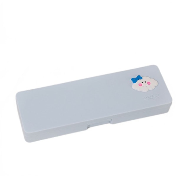 4st söt tecknad set PP frostat case Girl Heart Brevpapper Multifunktionell Kreativ Box Student Brevpapper Förvaring Case