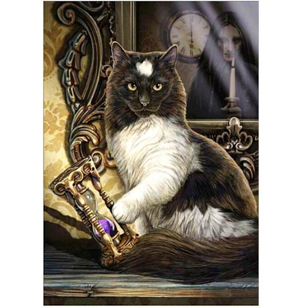 Cat timglas diamond painting (30*40 cm)