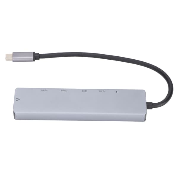 USB C Hub 6 i 1 PD Hurtig Opladning 87W Multifunktionel Type C til HD Multimedia Interface USB3.0 USBC RJ45 USB Splitter