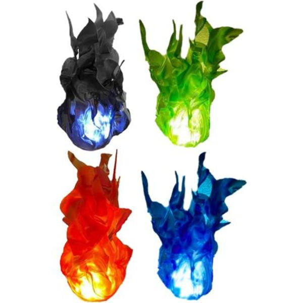 2 pakkauksen Halloween kelluva Fireball Glow Prop Cosplay Prop (ei akkua) lelukoriste, (vihreä)