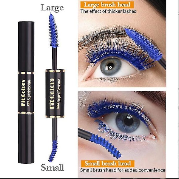 Double-ended Colour Mascara - Vandtæt tyk curling BLUE