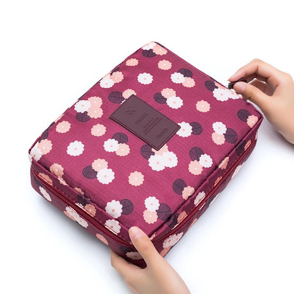 Outdoor Girl Makeup Bag Dam Kosmetikväska Dam Toalettartiklar Organizer Vattentät Kvinnlig Förvaring Sminkfodral Rose red