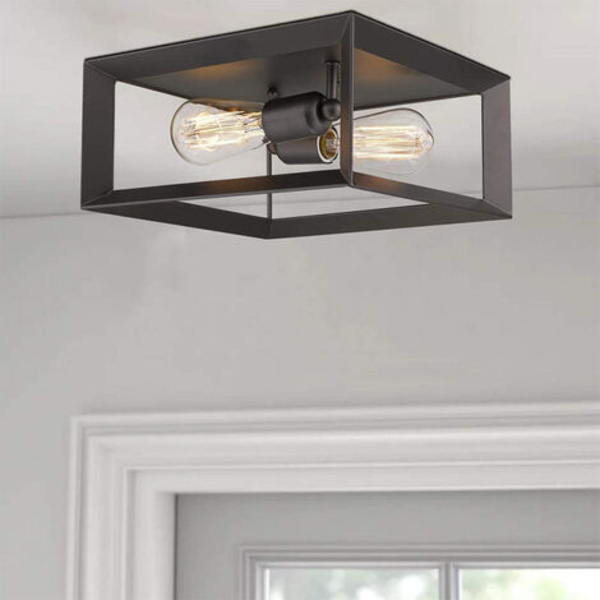 Innfelt taklampe, antikk retro taklampe for gang, inngang, soverom (uten pære, gull)