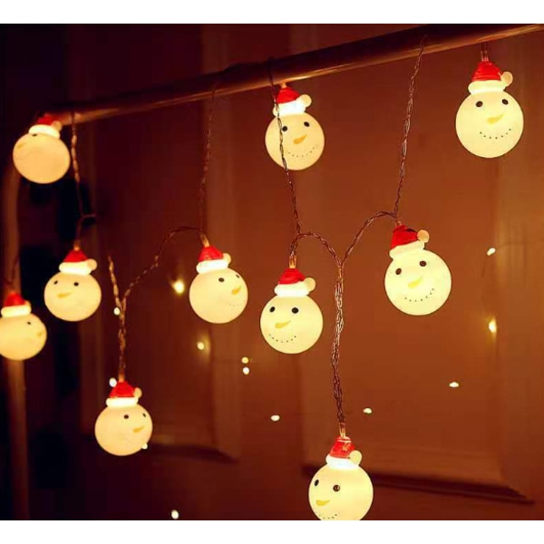 led julelys snor julemand snemand batteri boks lys soveværelse dekoration lys udendørs julelys