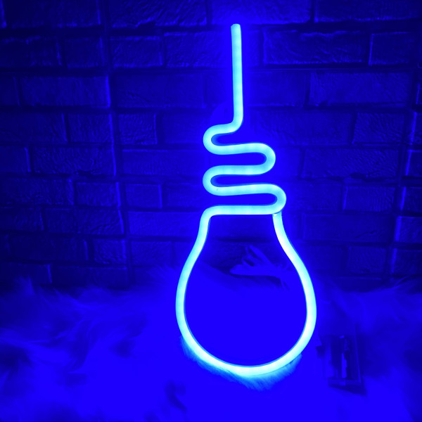 LED-neonvalo, luova neon-huoneen sisustuksen taustavalo (sininen hehkulamppu),