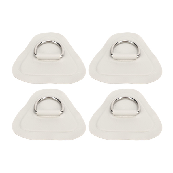 4 stk. D Ring Patch Rustfrit stål D Ring Pad til oppustelig båd Surfbræt Jolle Paddle Board Grå