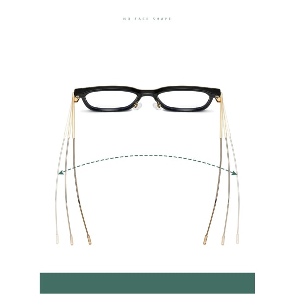 Lasikehyksen litteät linssit TR90 Frame Anti Blue Light muotilasit Rice Nail Unisex tasolasit (läpinäkyvä valkoinen C6)