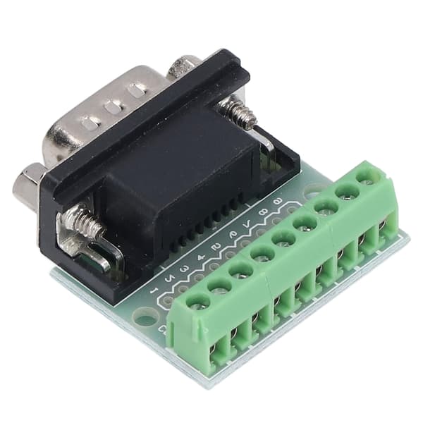 DB9 Terminal Block Breakout Board RS232 RS485 9-Pin Header Skrueforbindelse