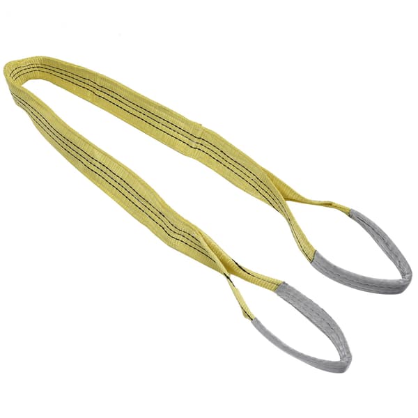 Højstyrke 3T flad løftestroppe, holdbare PES-stropper, 75 mm bred, 2 meter lang