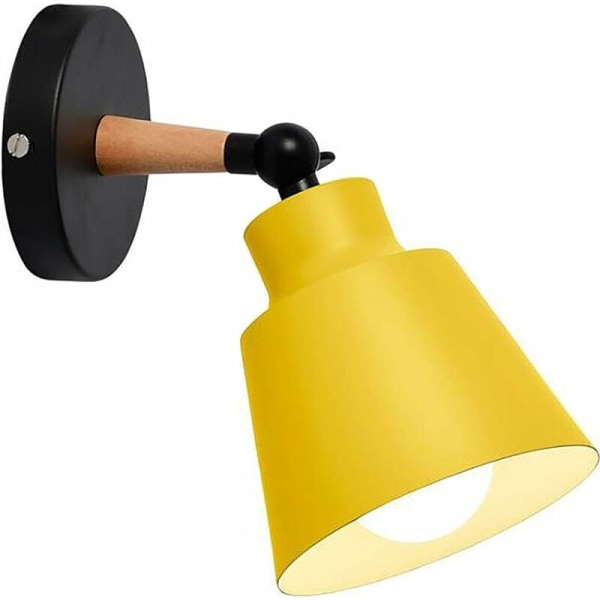 Macaron indendørs væglampe Enkel farve kreativ væglampe (Aprikos gul - ingen lyskilde)