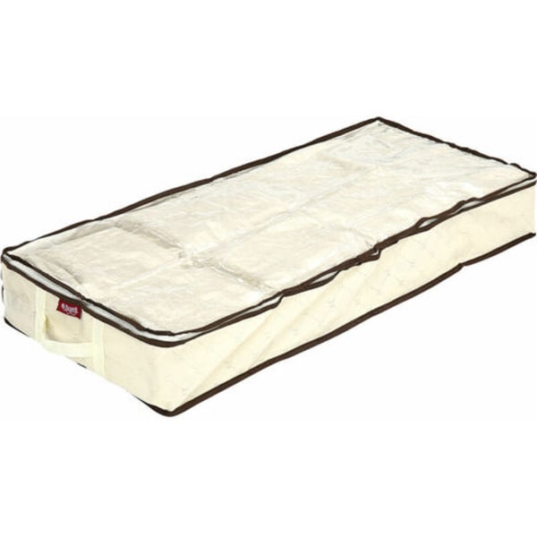 Set med 4 förvaringsväskor med dragkedjor Hopfällbar organizer för skor Kläder Täcken Sängkläder Beige