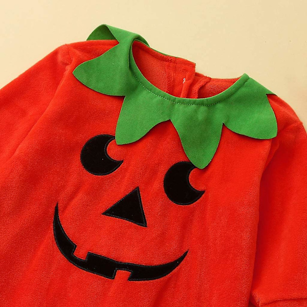 Toddler Halloween Pumpkin Fleece -haalari, söpö lämmin set 80