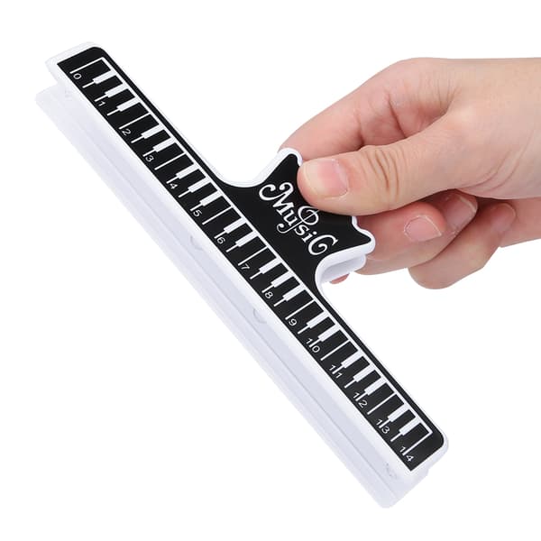 2 stk. Musikbog Sideholder Plastik Nodeark Klips Instrument Performance Tilbehør Gul Sort