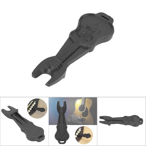 Plast Akustisk gitarr Ackord Stall Pins Dragare Sträng Kon Dragare Gitarr Byte Sträng (svart)