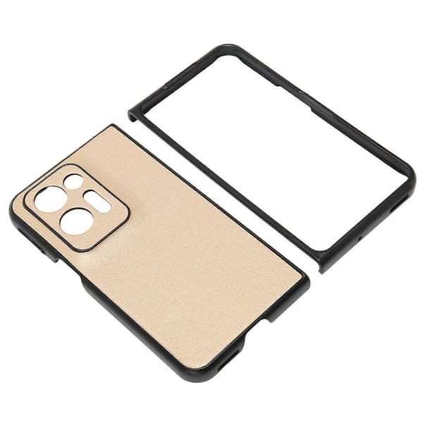 Gull sammenleggbart telefondeksel til Oppo Find N2 - Stilig stripete design, full beskyttelse
