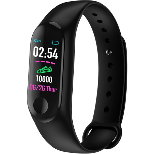 Puls- och blodtrycksövervakning Bluetooth Smart Armband (svart)