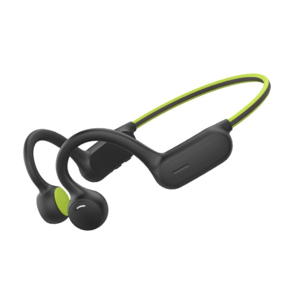 Vanntette Bluetooth 5.0 Bone Conduction In-ear-hodetelefoner (svarte og grønne)