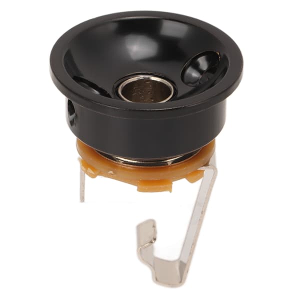 TL Elektrisk Guitar Stereo Output Jack Rund Metal Socket Sort