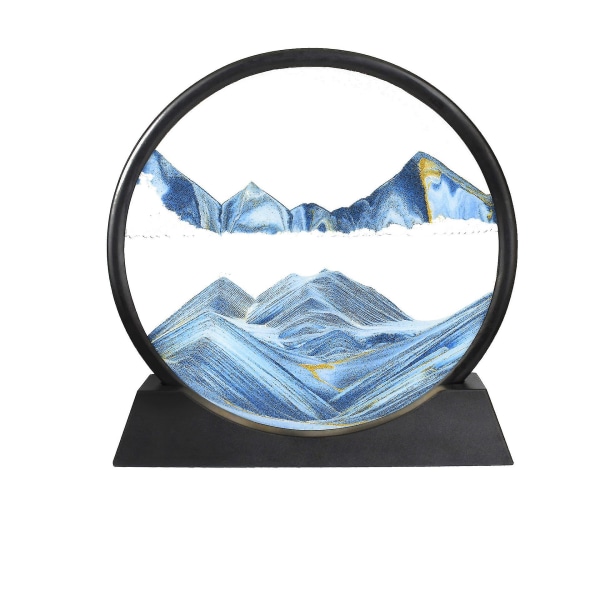 3D dynamisk konst cirkulär kvicksand målning prydnad 12 inches