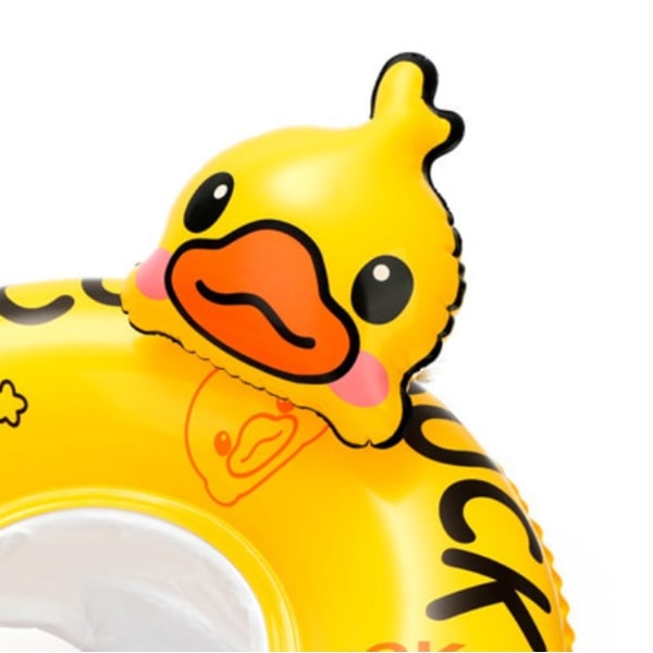Tegneserie gul duck redning flytende ring ryggstøtte baby gul and pluss setering i bomull 5 måneder-5 år gammel