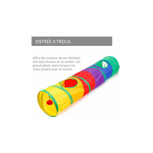 Pet Legetøj Rainbow Cat Tunnel Sammenklappelig Cat Tunnel Cat Toy Interactive Cat Game Skjul