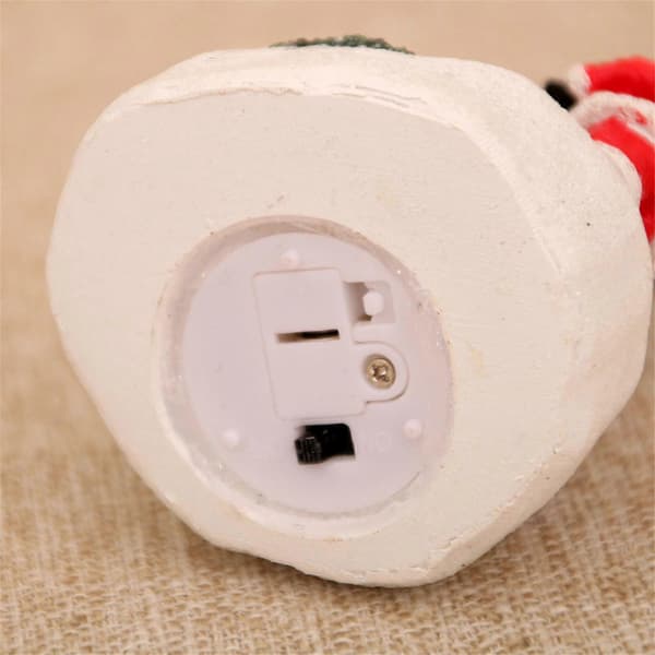 Opplyst LED-julebordlampe dekorasjon harpiks gatelykt julepynt for vinterfestivalfeiring B