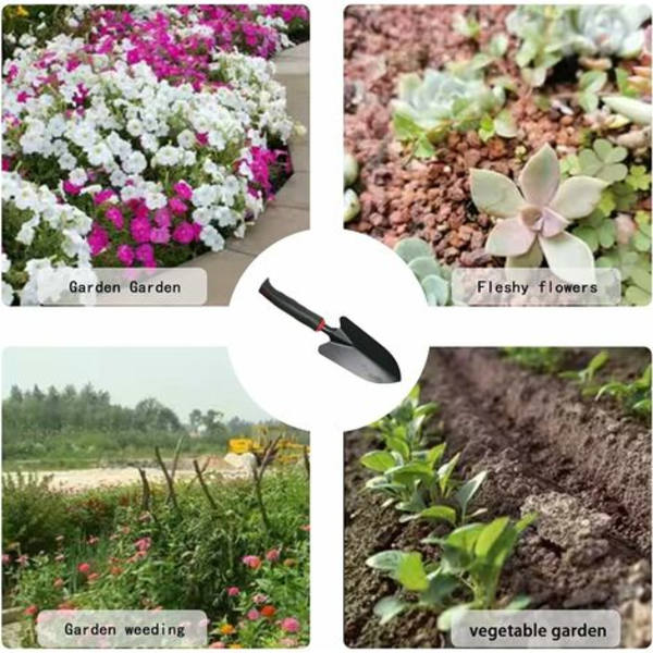 Metallblomstsparkel - Hagespade med ergonomisk plasthåndtak - for planting og transplantasjon
