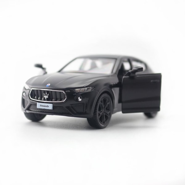 Barnleksaker Mattsvart Färg Serie Mustang Chevrolet SUV Diecasts Leksaksfordon Utsøkt modell RMZ city 1/36 Alloy Car Maserati Levante