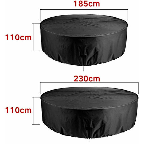 Cover, vattentät, kraftigt runt cover för utomhus, utemöbler, UV-skydd och damm
