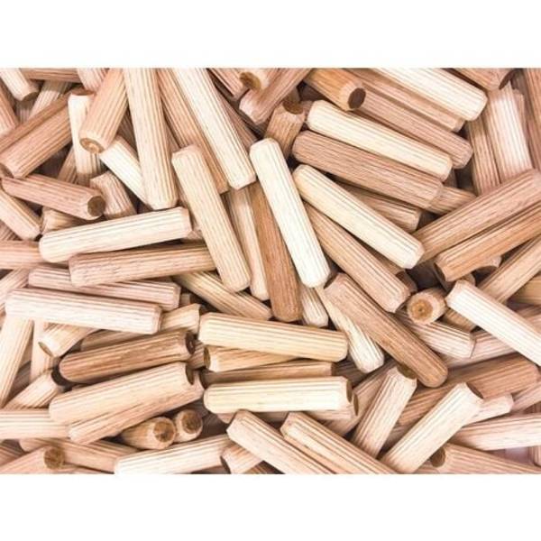 400 Pack 8mm x 40mm Puiset tapit - Massiivipyökkipuutappi Ihanteellinen puuntyöstöön jyrsintä - Soveltuu poraukseen Jig/Drilling Guide.