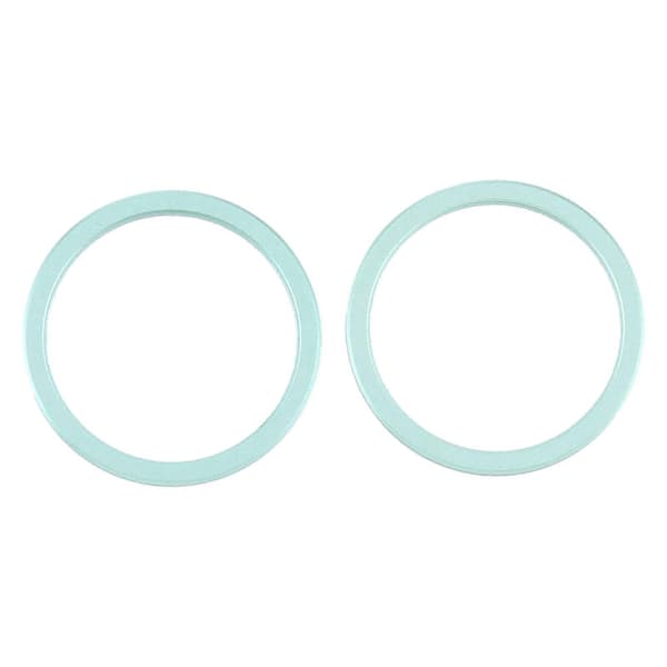 2025 2 st bakre kamera glaslins metallskyddsring för iPhone 12 Green