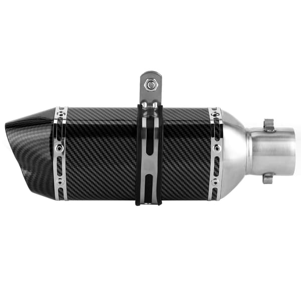 Helt Avgassystem Header + Kolfiber Stil Slip-On Dämpare Passar för GY6 125