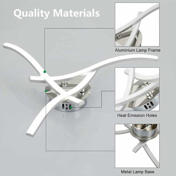Three Cross Silikon 4000K Hus LED-belysning Minimalistisk stuebelysning, for stue, gang, soverom