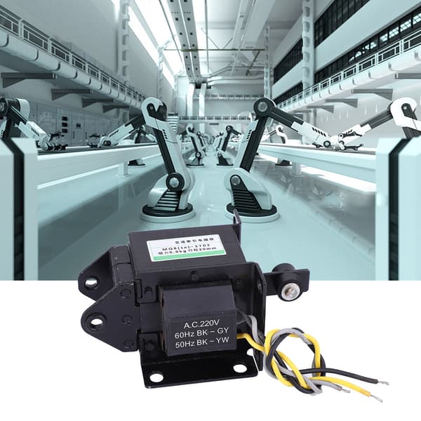 AC Push Pull Tractive Solenoidi Sähkömagneetti 220VAC 49N 20mm Isku