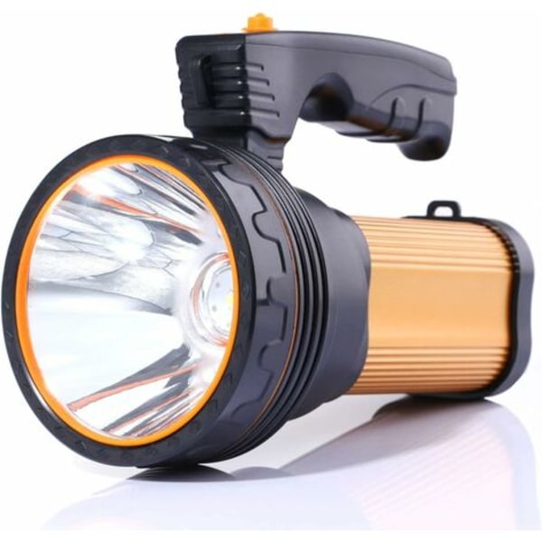 LED lommelykt 7000 lumen oppladbar vanntett IPX4 bærbar campinglys 6000mAH campinglampe bærbar spotlight (gull)