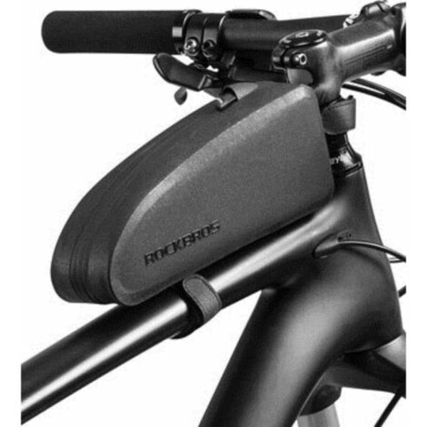 ROCKBROS pyörän runkolaukku MTB ohjaustankolaukun yläputki vedenpitävä kevyt musta 1L 1,6L