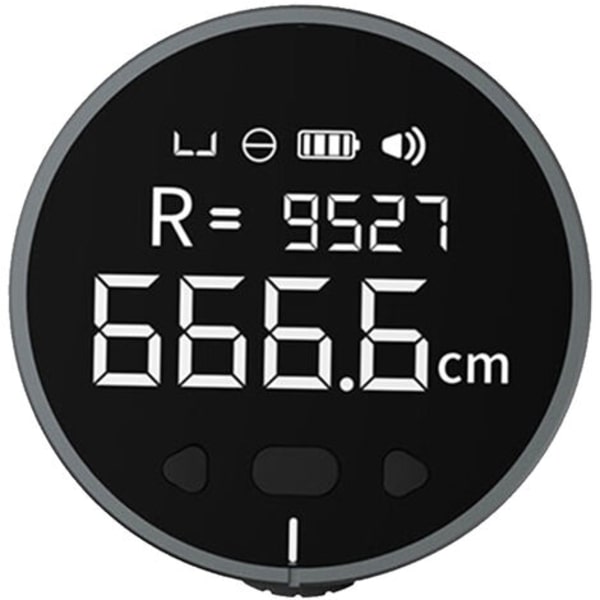 8 i 1 liten elektronisk linjal Q LCD-skjerm avstandsmåler 99m høy presisjon bærbart lengdemåleinstrument svart
