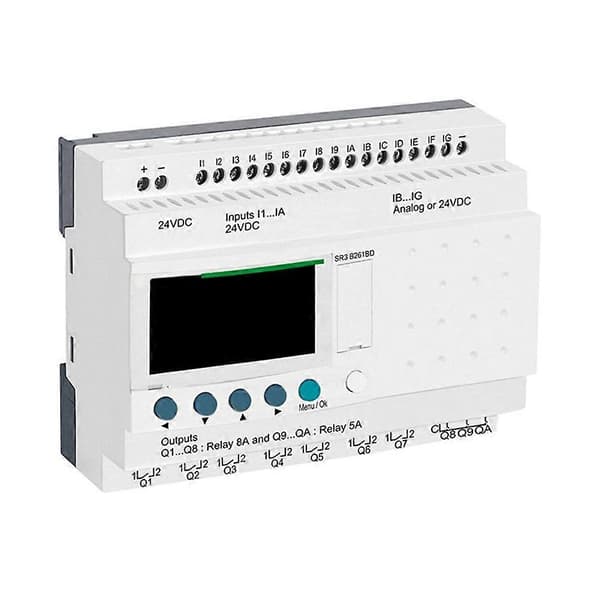 Kompakt smartrelé Zelio Logic SR3B261BD programmerbar kontroller