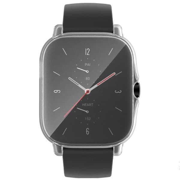For Amazfit GTS 3 Full Coverage TPU Electroplating Watch Case Transparent