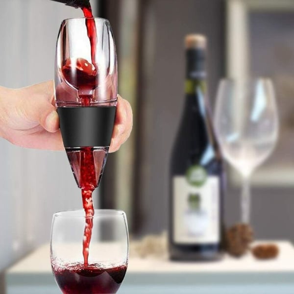 Rödvinsvinkaraff Quick Wine Pourer Filter Färglåda Vinkaraff，Filter för hembruk