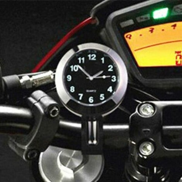 Motorcykelstyrklocka Mini Motorcykelklocka Watch Styrfäste Digital klocka 7/8 Vattentät