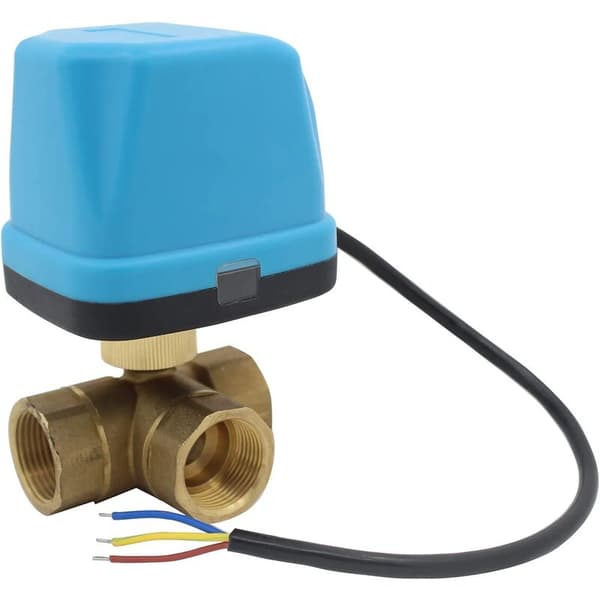 【HT】3-veis motorisert ventil 220v motorisert magnetventil 220v 3/4 tomme kuleventil (DN20 3/4 tomme)