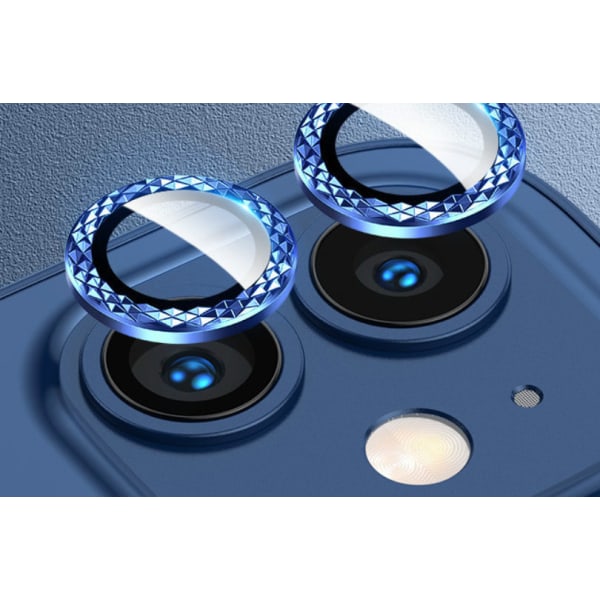 Velegnet til Apple 13promax diamond eagle eye linsefilm, iPhone12promax metal kamerabeskyttelsesfilm (blåt diamantmønster (1), 13,13mini),
