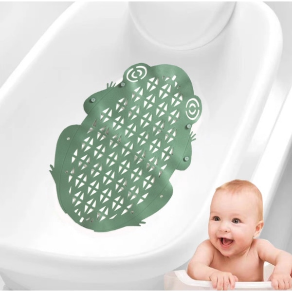 Sklisikker badematte for barn, sugekopp Sklisikker badekarmatte (grønn),