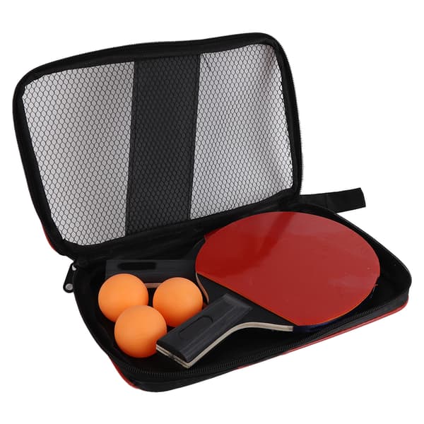 Bärbart bordtennisracketset med 2 racketar 3 bollar dubbelsidiga gummiracketar