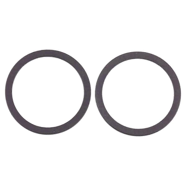 2025 2 st bakre kamera glaslins metallskyddsring för iPhone 12 White