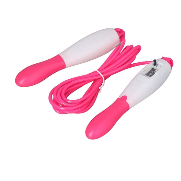 Justerbart PVC sjippetov til voksne studerende fitnesstræning pink